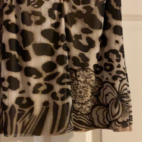 Sleeveless animal & flower print lined top size 4 - Picture 3 of 7